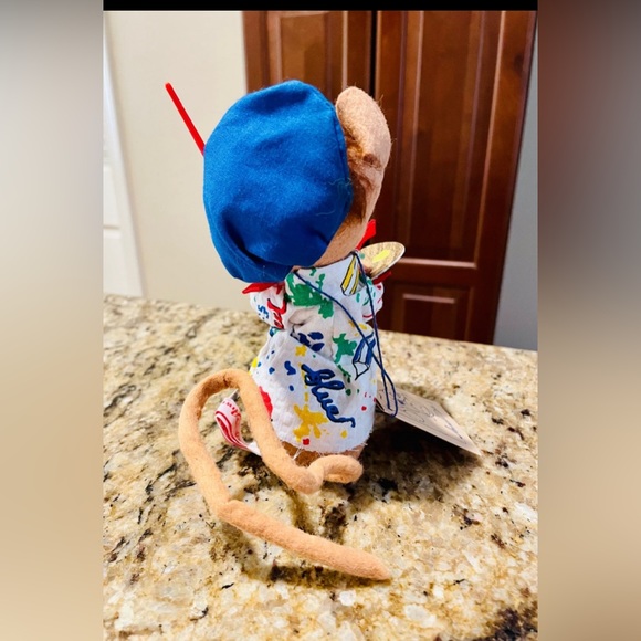 7” vintage Annalee Painter Artist Mouse,  Palette and Brush  1990 - Picture 3 of 5